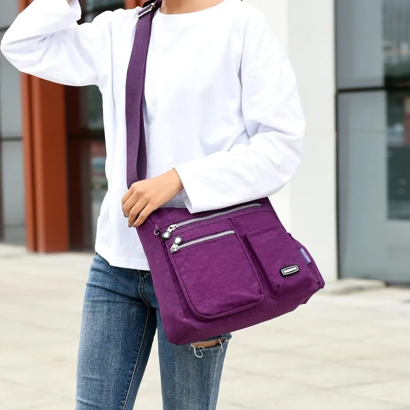 Waterproof Shoulder Bag Nylon Crossbody Bag for Women Travel Purses and Handbag Large Capacity