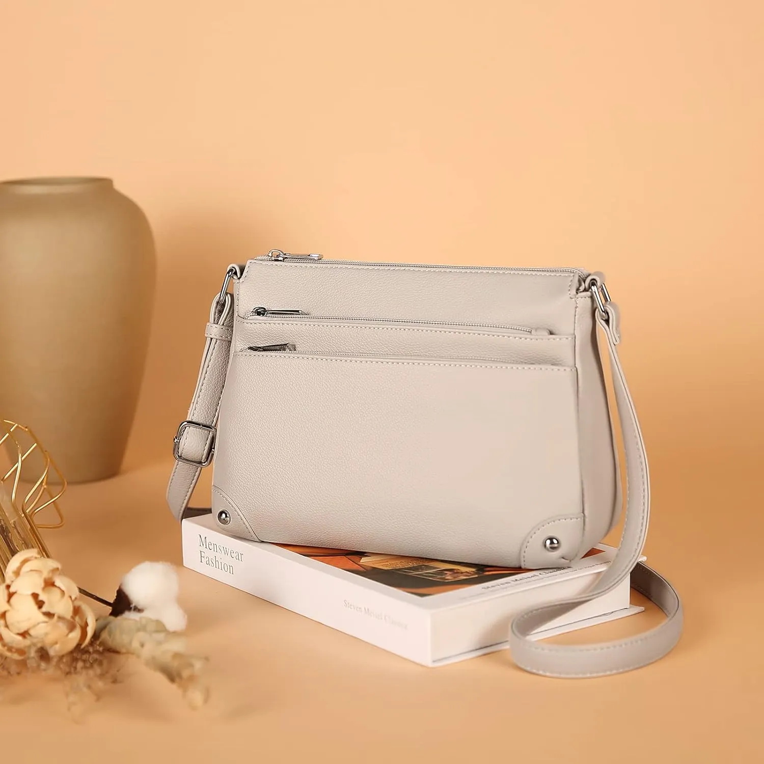 WESTBRONCO Crossbody Bags for Women, Medium Size Shoulder Handbags, Satchel Purse with Multi Zipper Pocket