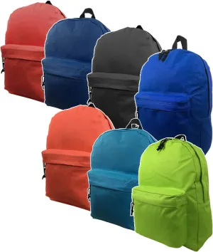 Wholesale 16.5 Inch Backpacks - Case of 16 Multicolored Nice and Great Bulk Schoo
