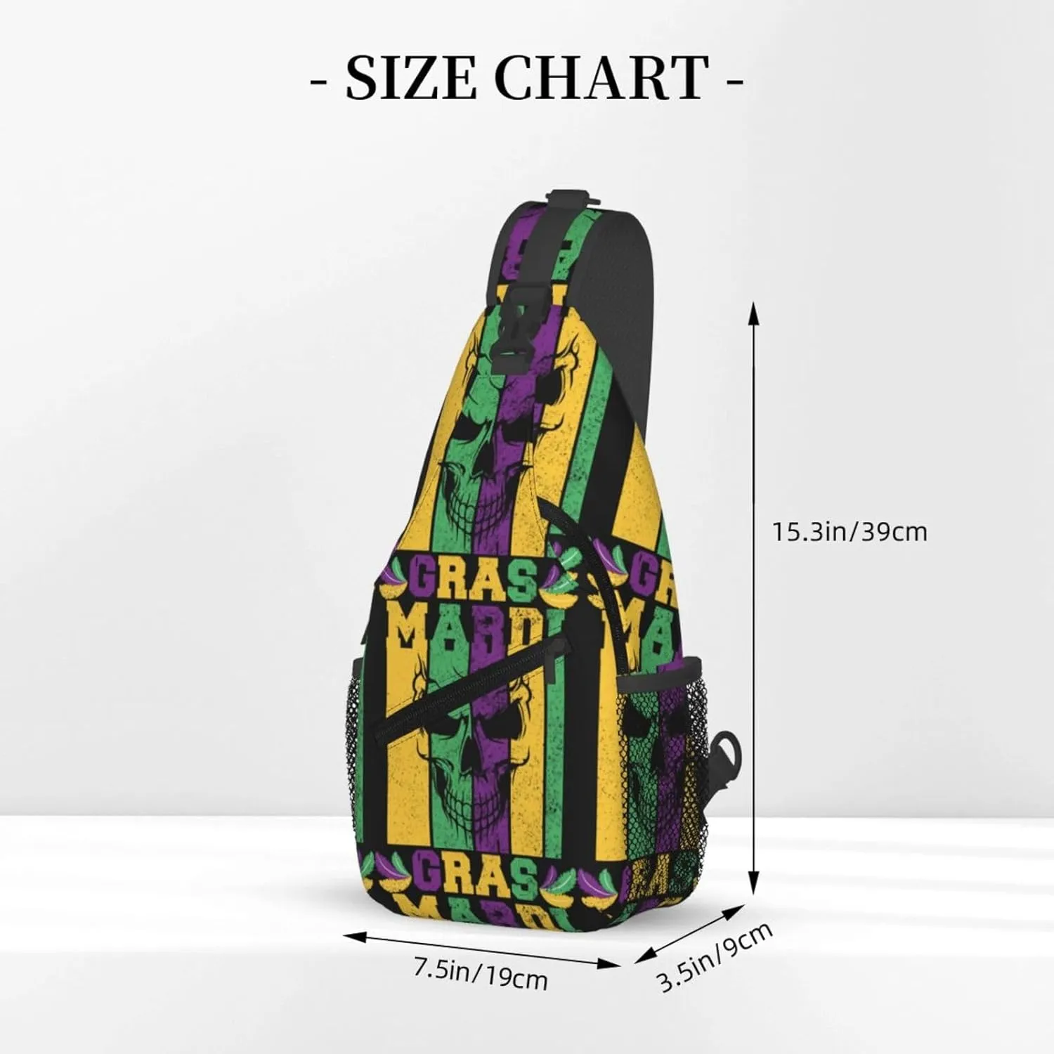Who's Your Crawdaddy Mardi Gras Mask Beads Crawfish Sling Bag Crossbody Bag Chest Bags Travel Shoulder Backpack