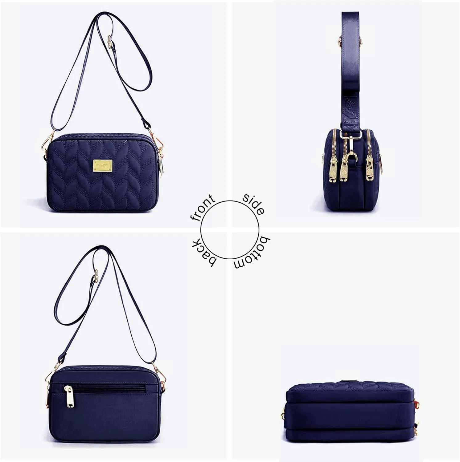 WITERY Small Crossboby Purse for Women - Waterproof Nylon Crossbody Phone Purse Shoulder Bag with Adjustable Strap