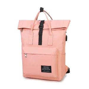 Women Canvas Backpack (USB Charging)
