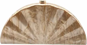 Women Fan Shell Acrylic Clutch Purse Marble Evening Bag Unique Handbag Cute Shell Clutch Wedding Purse for Party