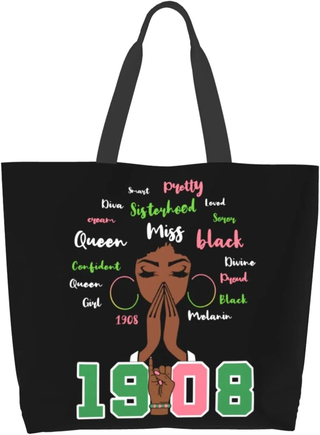 Women Reusable Grocery Bag Waterproof Shopping Handbag