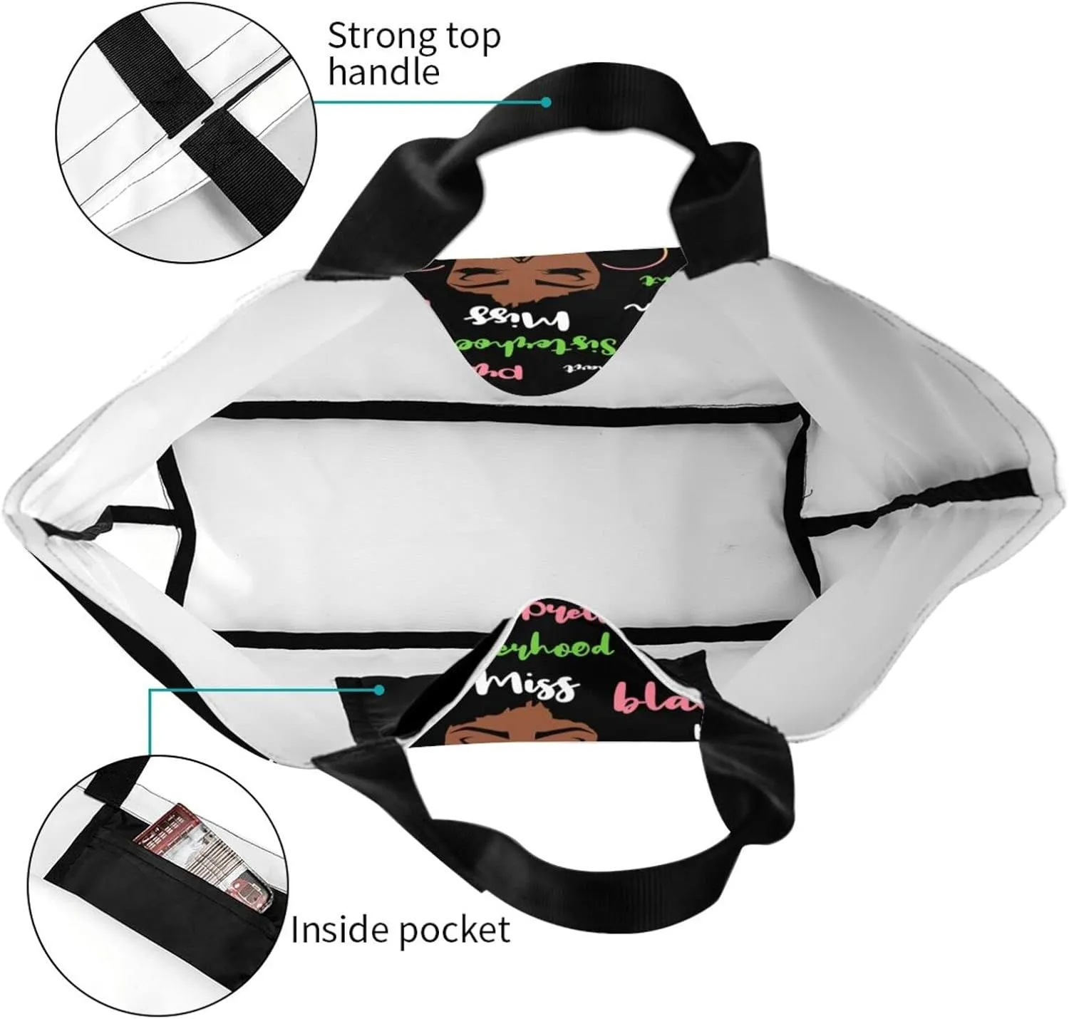 Women Reusable Grocery Bag Waterproof Shopping Handbag