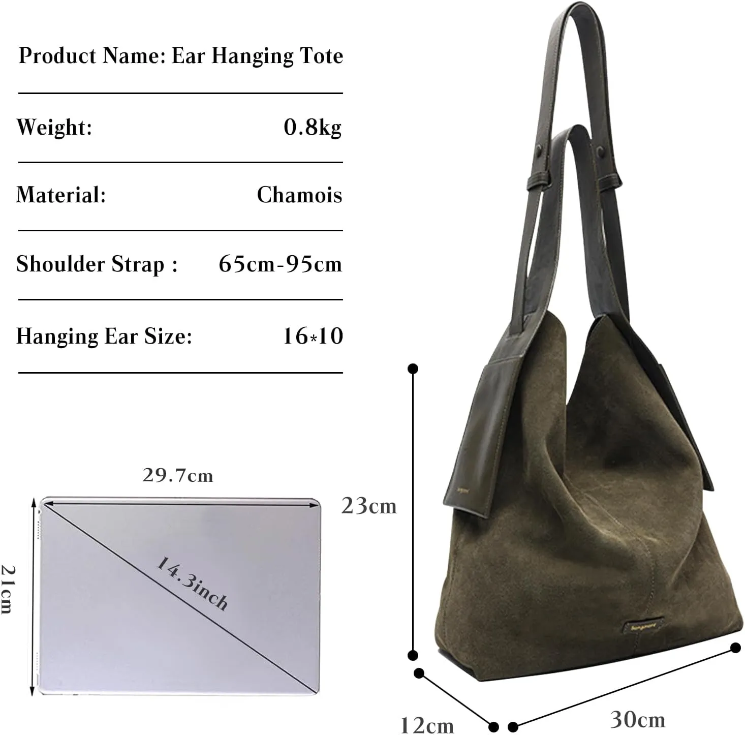 Women Suede Handbag Winter Fall Shoulder Bag Large Capacity Tote Bag Vintage Crossbody Bag Soft Top Handle Bag