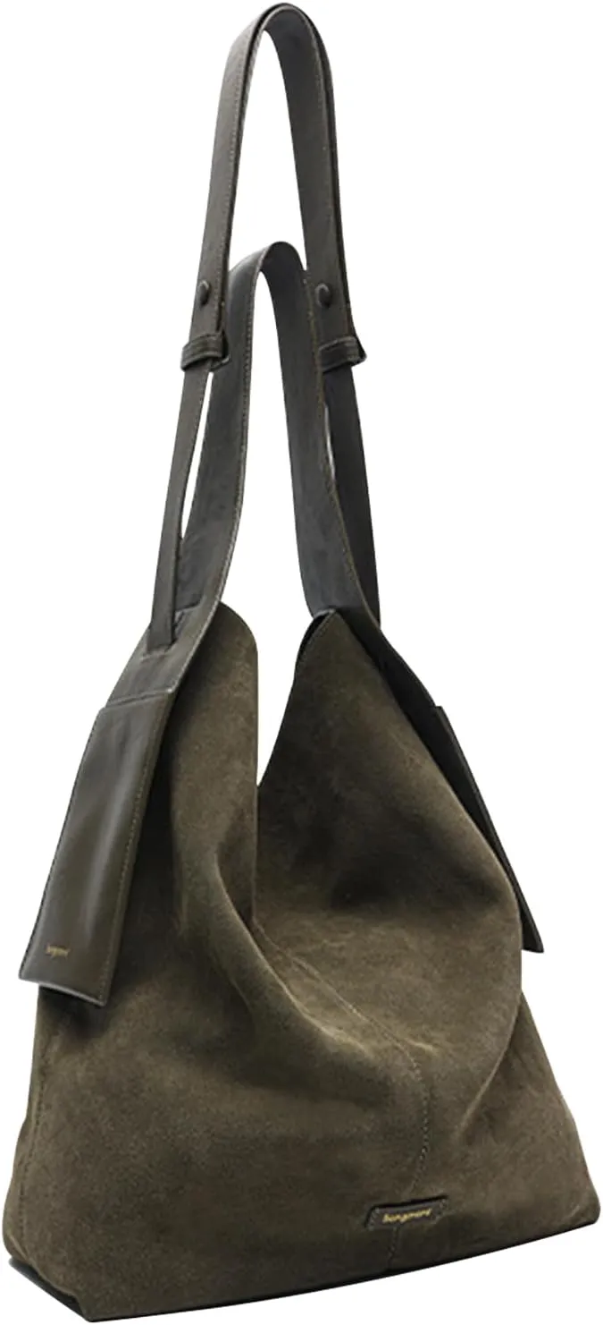 Women Suede Handbag Winter Fall Shoulder Bag Large Capacity Tote Bag Vintage Crossbody Bag Soft Top Handle Bag