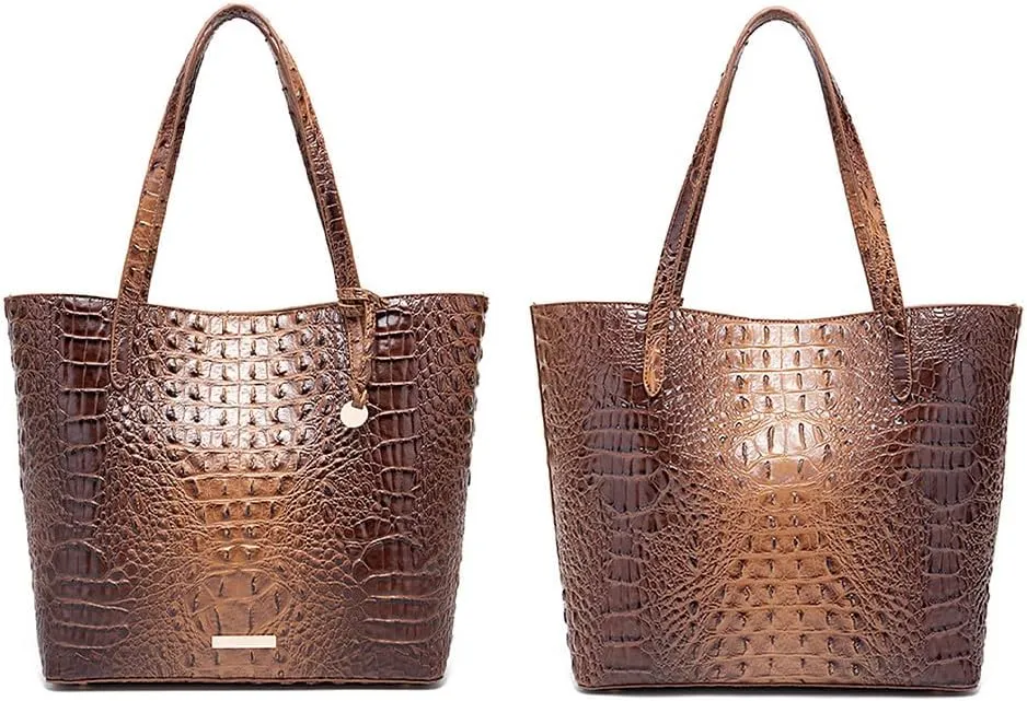 Women Tote Bag Crocodile Print Western Purses for Women Shoulder Hobo Top Handle Handbags for Shopping Travel
