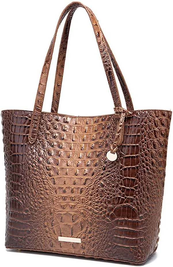 Women Tote Bag Crocodile Print Western Purses for Women Shoulder Hobo Top Handle Handbags for Shopping Travel