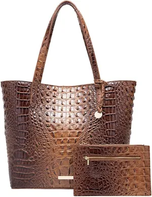 Women Tote Bag Crocodile Print Western Purses for Women Shoulder Hobo Top Handle Handbags for Shopping Travel