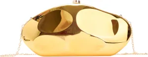 Women's Acrylic Shell Shape Evening Clutch Purse Formal Metallic Unique Egg Handbag for Wedding Party Prom