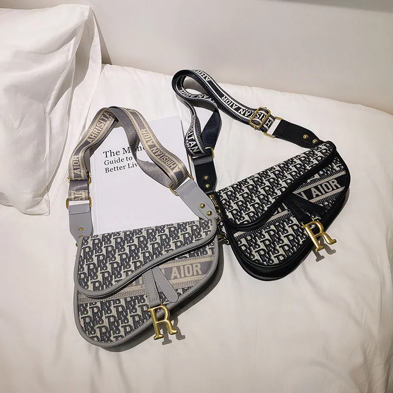 Women's Cloth Wide Strap Novel Design Fashionable Crossbody Bags