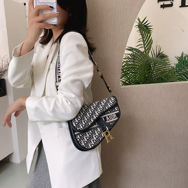 Women's Cloth Wide Strap Novel Design Fashionable Crossbody Bags