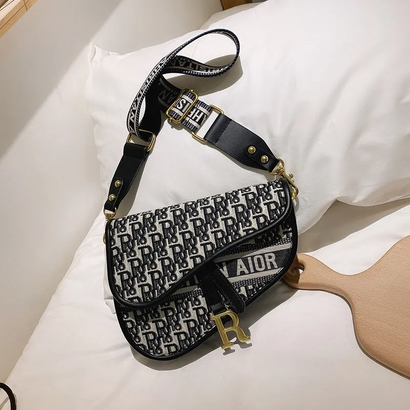 Women's Cloth Wide Strap Novel Design Fashionable Crossbody Bags