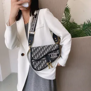 Women's Cloth Wide Strap Novel Design Fashionable Crossbody Bags