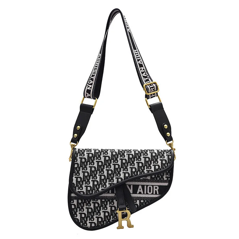 Women's Cloth Wide Strap Novel Design Fashionable Crossbody Bags