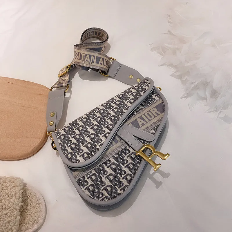 Women's Cloth Wide Strap Novel Design Fashionable Crossbody Bags