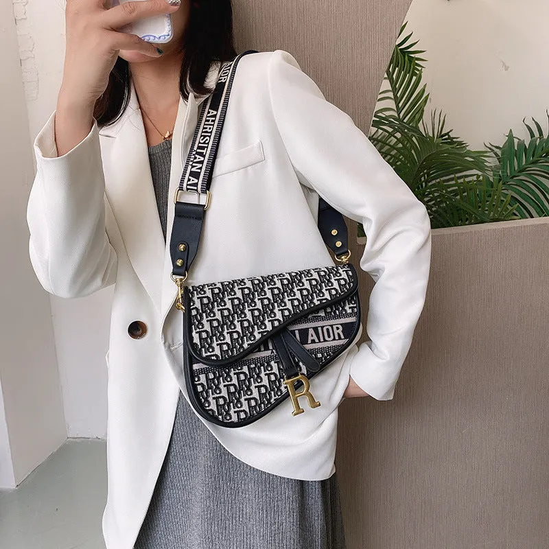Women's Cloth Wide Strap Novel Design Fashionable Crossbody Bags