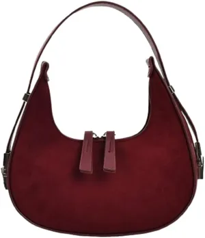 Women's Crescent Suede Shoulder Bags Fashion Suede Purse 2024 Winter Fall Vintage Hobo Handbag Daily Totes