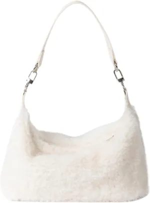 Women's Fashionable Soft Short Plush Handbag Winter Fluffy Plush Premium Underarm Shoulder Wallet Premium Shoulder Bag