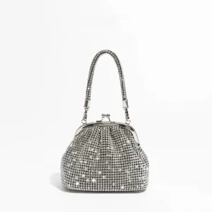 Women's Hand Dinner Shiny Rhinestone Portable Shell Bags