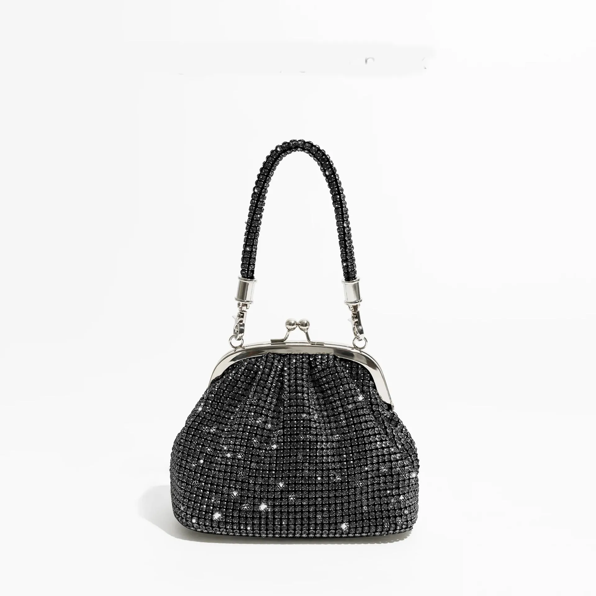 Women's Hand Dinner Shiny Rhinestone Portable Shell Bags