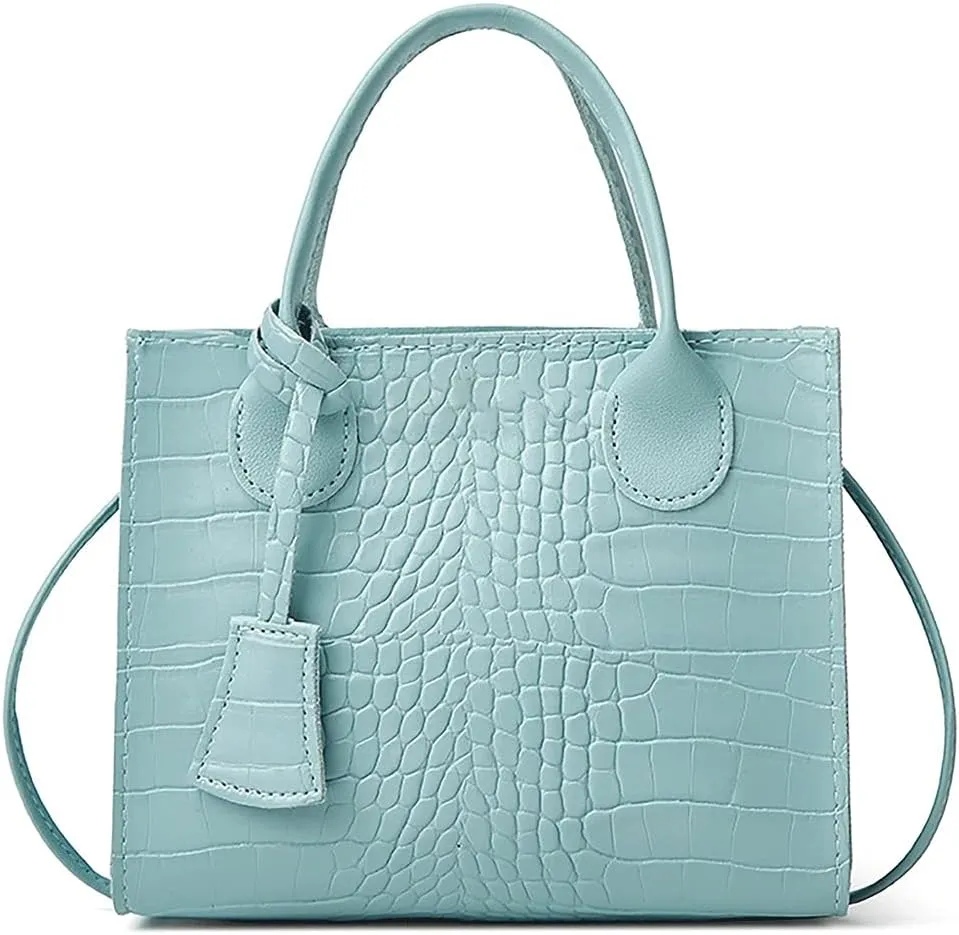 Women's Handbags Ladies Bags Small PU Leather Shoulder Bags for Women Cover Handbag Female Travel Top-Handle Handbags Messenger Bag(Blue)