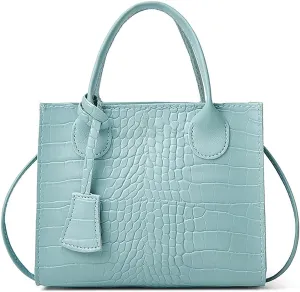 Women's Handbags Ladies Bags Small PU Leather Shoulder Bags for Women Cover Handbag Female Travel Top-Handle Handbags Messenger Bag(Blue)