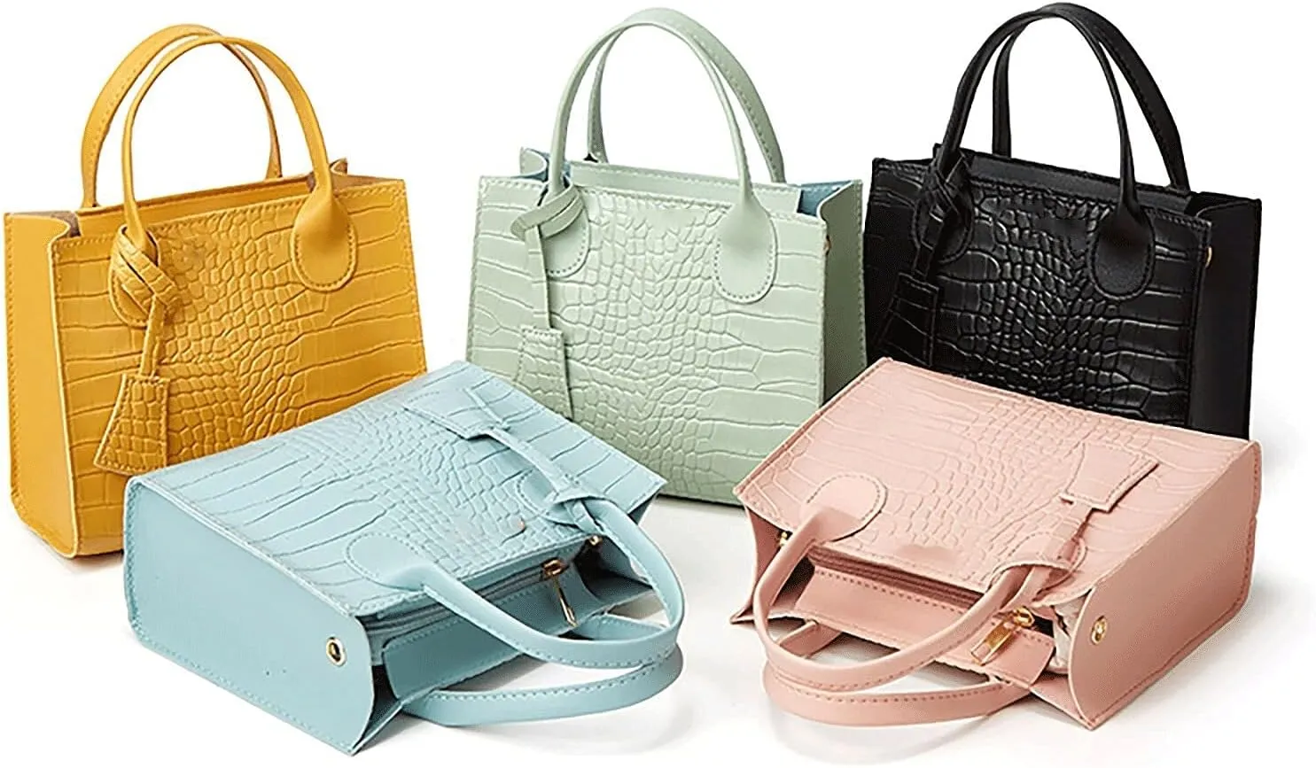 Women's Handbags Ladies Bags Small PU Leather Shoulder Bags for Women Cover Handbag Female Travel Top-Handle Handbags Messenger Bag(Blue)