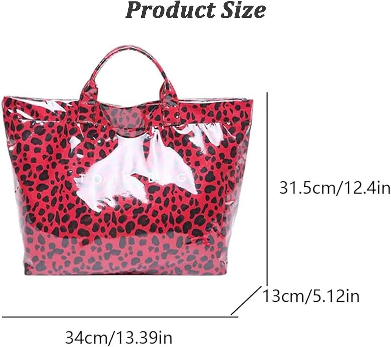 Women's Letters Print Tote Bag, Leopard Print Handbags, Plastic Waterproof Tote Bag, Fashion Large Bags University(Camouflage Green)