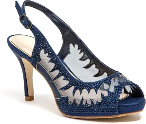 Women's MESH Platform Sling Back, Spicy Navy 41