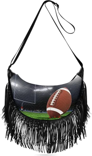 Women's PU Leather Chain Cross Body Bag, Shoulder Handbag Purse with Tassel for Ladies