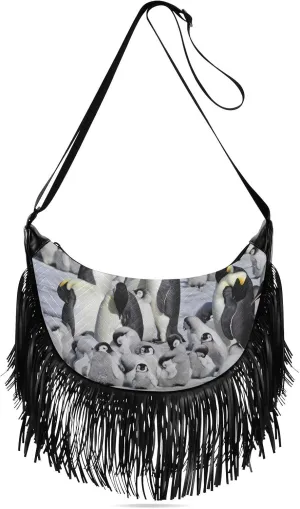 Women's PU Leather Chain Cross Body Bag, Shoulder Handbag Purse with Tassel for Ladies