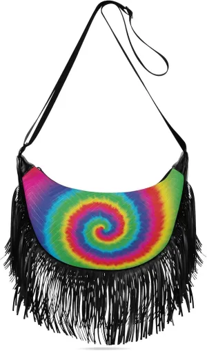 Women's PU Leather Chain Cross Body Bag, Shoulder Handbag Purse with Tassel for Ladies