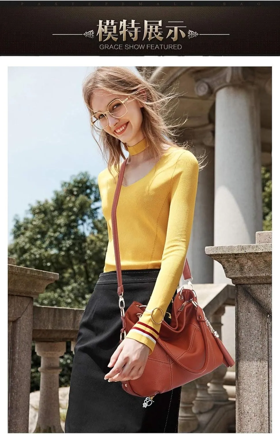 Women's PU Single Shoulder Bag Tassel Stitching Large Capacity Shoulder Shopping Bag
