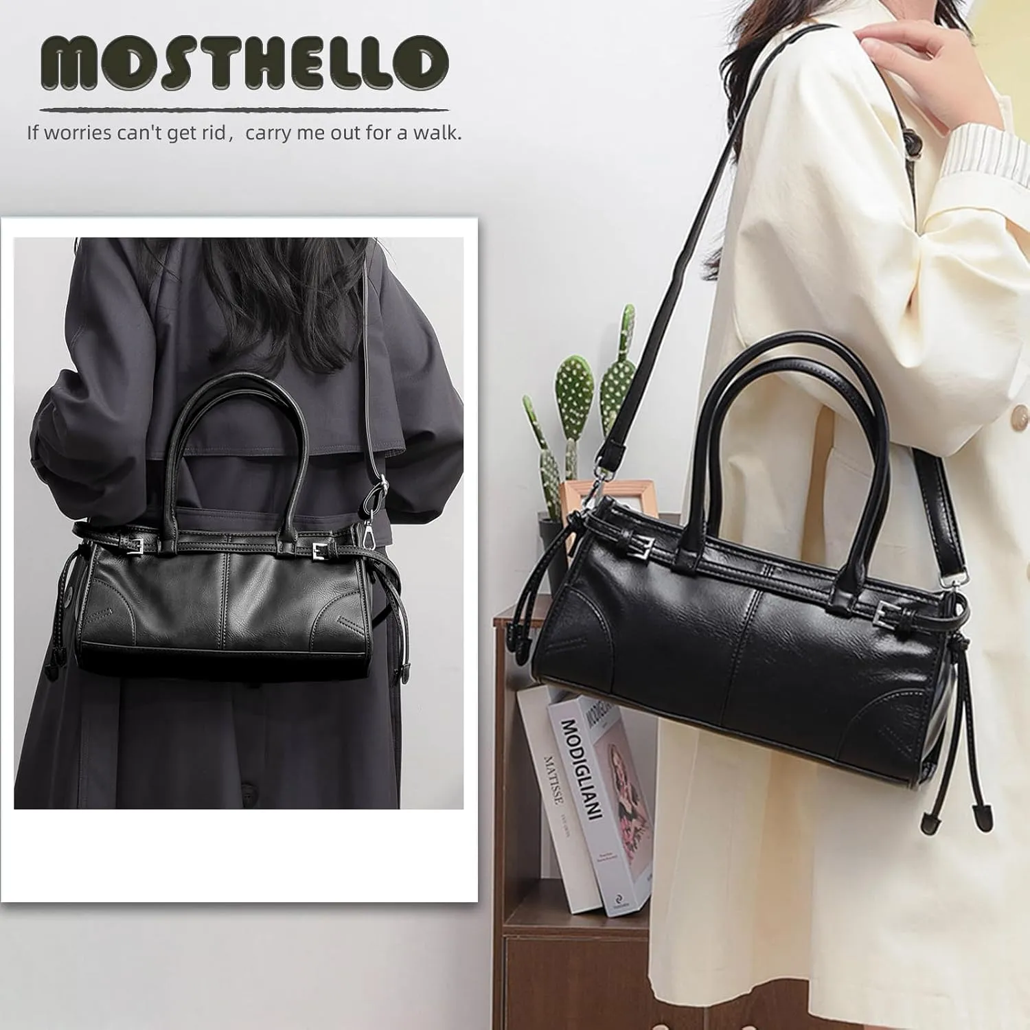 Women's Shoulder Bag, Minimalist Underarm Bag, PU Crossbody Bag, Adjustable Handbag, Tote Bag