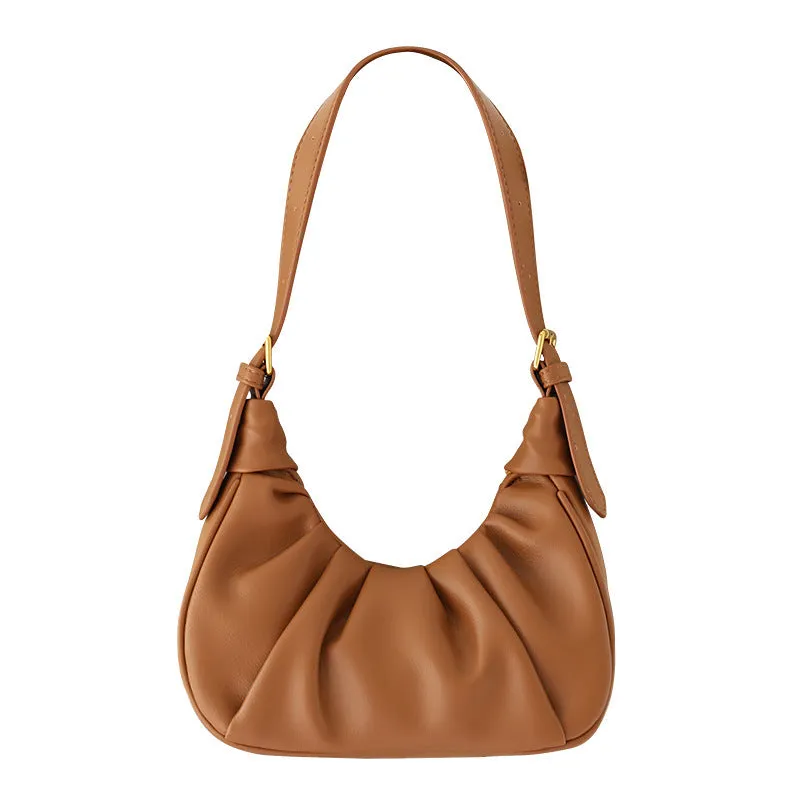 Women's Simple Pleated Cloud Western Leisure Fashion Crossbody Bags