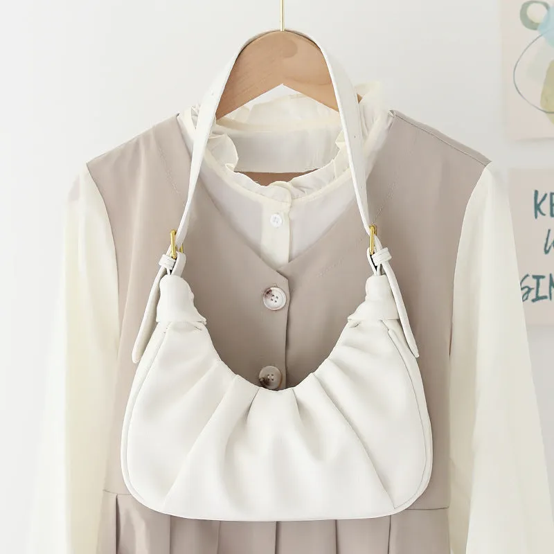 Women's Simple Pleated Cloud Western Leisure Fashion Crossbody Bags