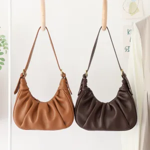 Women's Simple Pleated Cloud Western Leisure Fashion Crossbody Bags