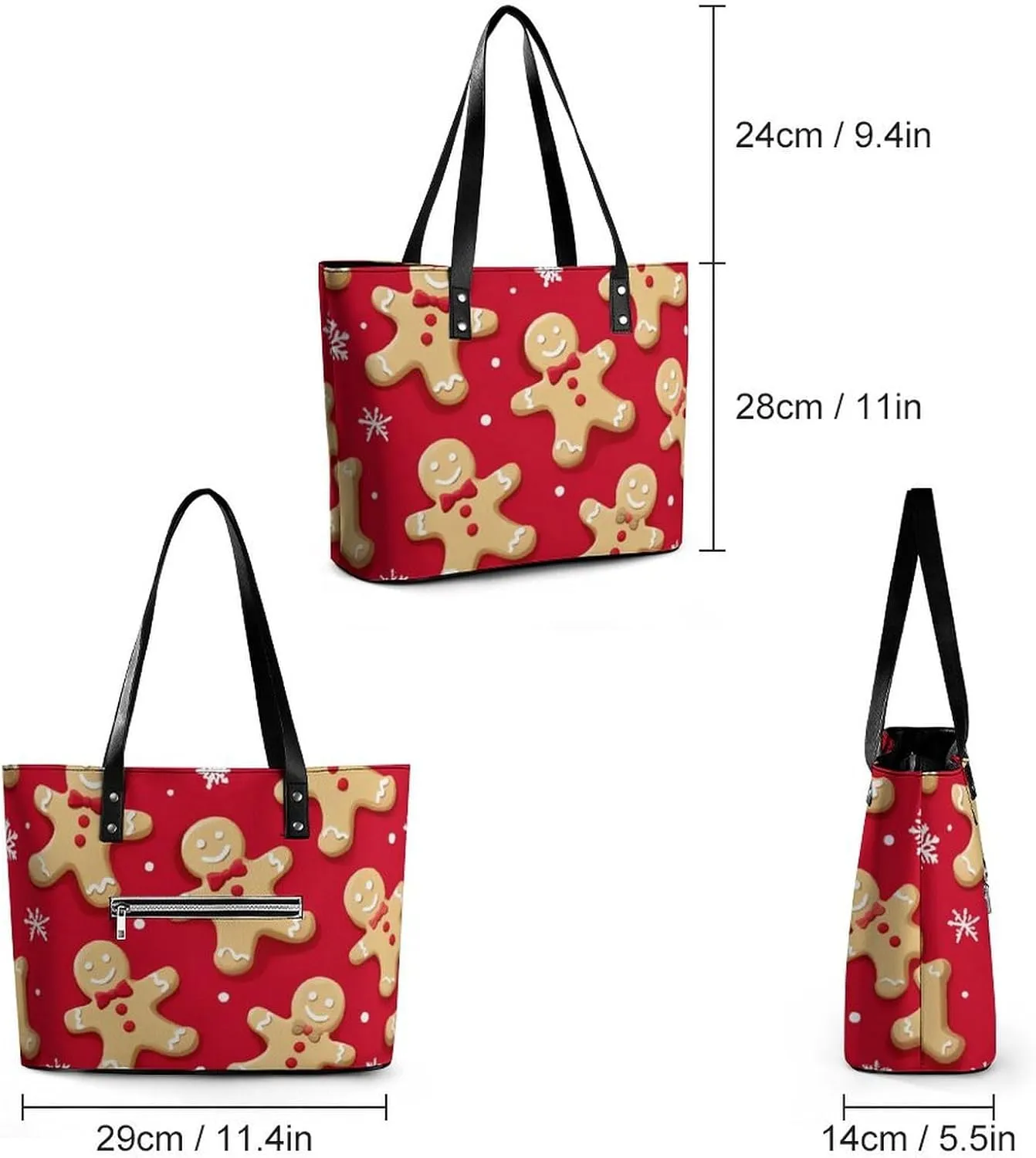 Women's Versatile Bucket Bag Soft PU Leather Trendy Shoulder Purse