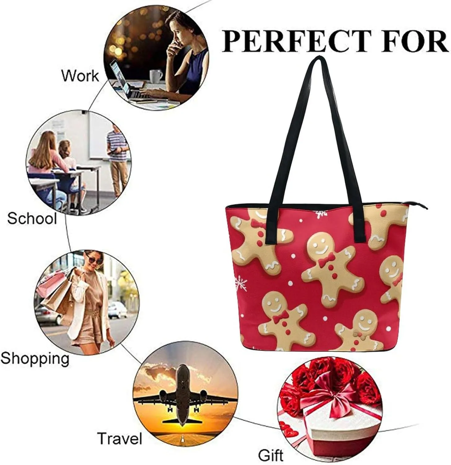 Women's Versatile Bucket Bag Soft PU Leather Trendy Shoulder Purse