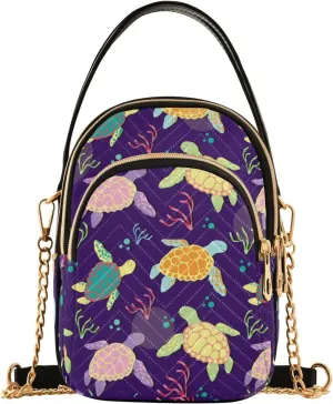 Women's Wave Cross Body Chest Bag, 52 inch Gold Chain Shoulder Handbag Purse