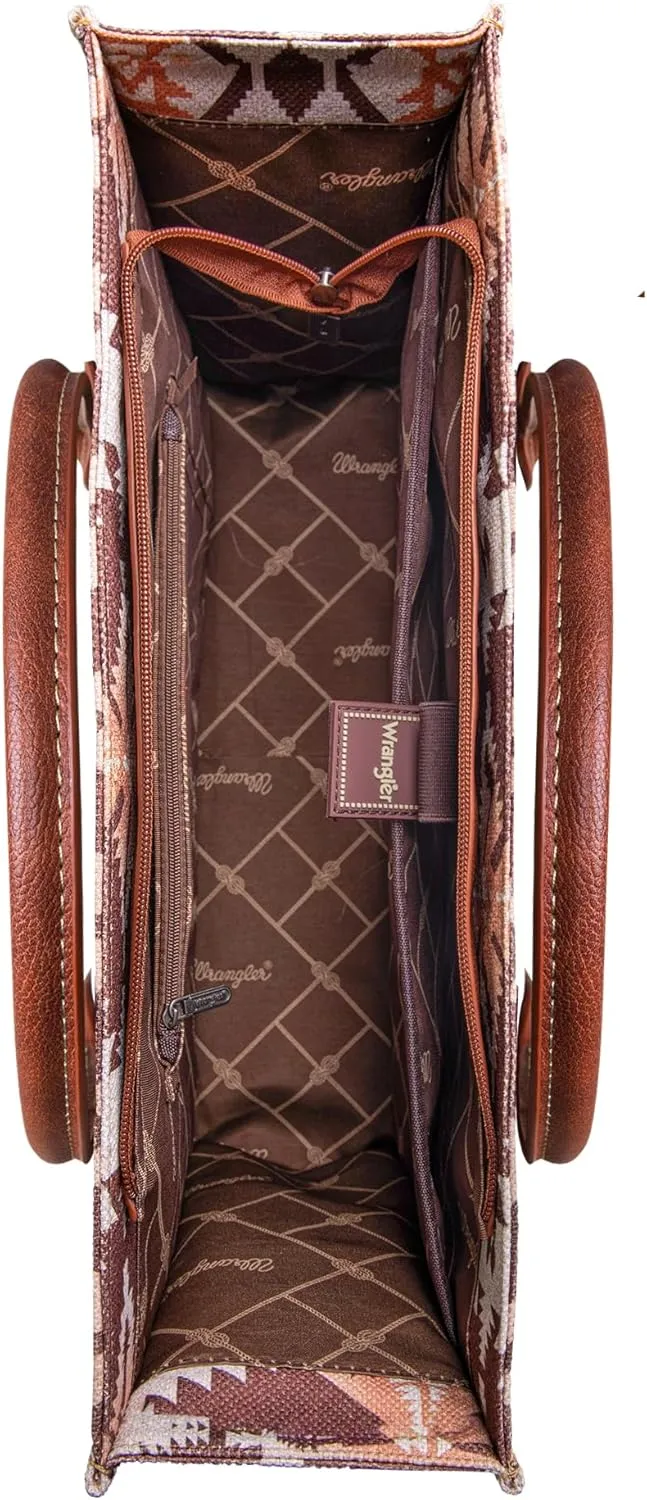 Wrangler Tote Bag for Women Western Purse and Aztec Satchel Handbag