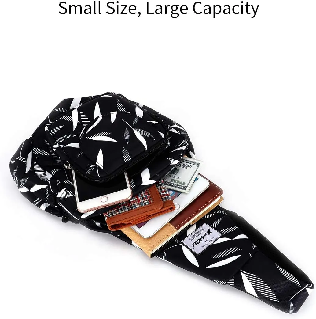 XEYOU Small Sling Bag - Lightweight One Strap Backpack Hiking Crossbody Chest Bag - Unisex Shoulder Daypack