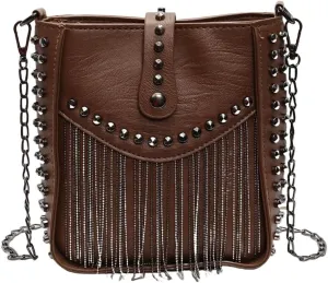 Y2K Tessal Shoulder Bags for Women Vintage Vegan Leather Trendy Handbag Clutch Purse Chain Strap Tote Shoulder Purse