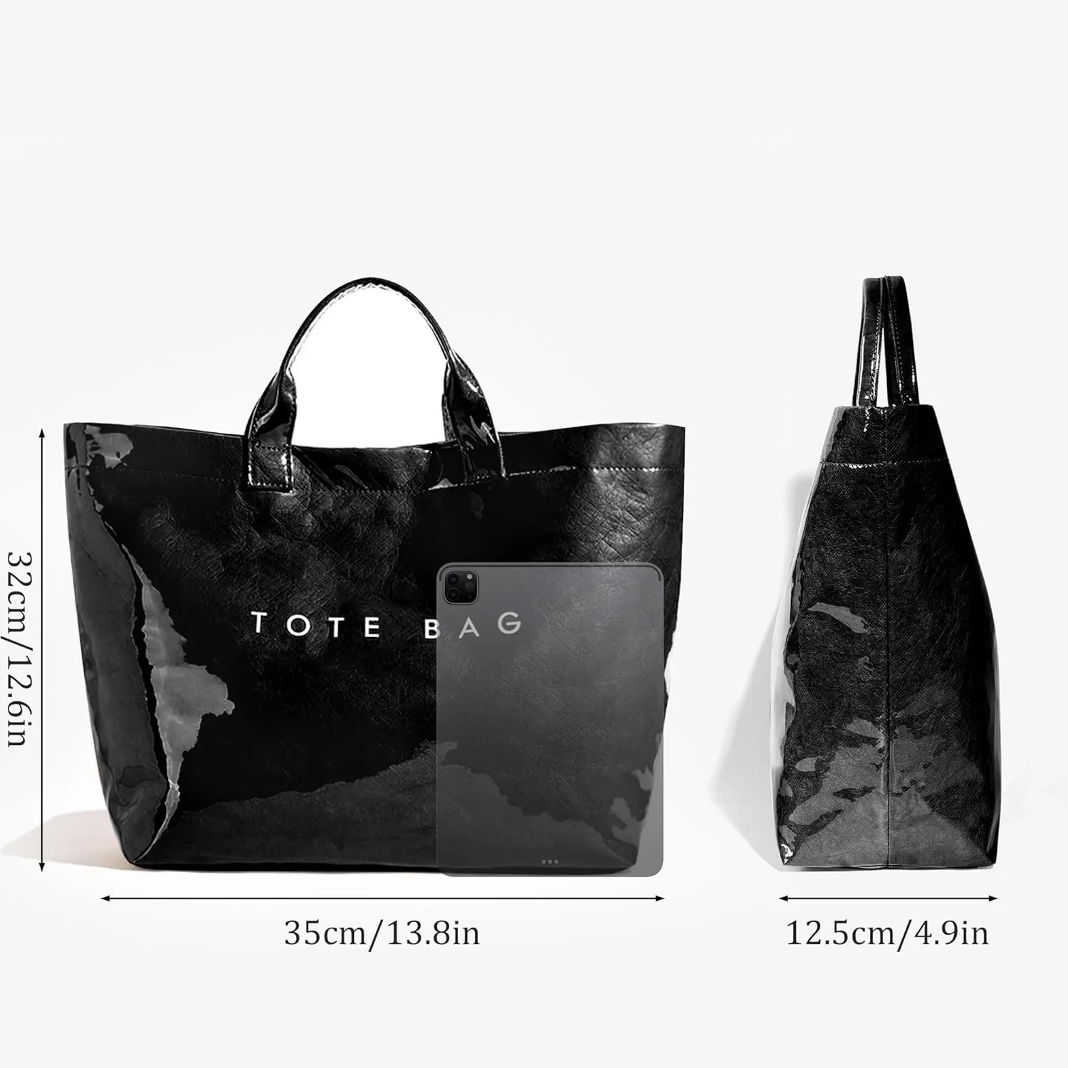 YFGBCX PVC Tote Bag for Women,Leopard Print Purse, Cheetah Letter Print Tote Handbag Clear PVC Carry All Bag Hobo Handbag