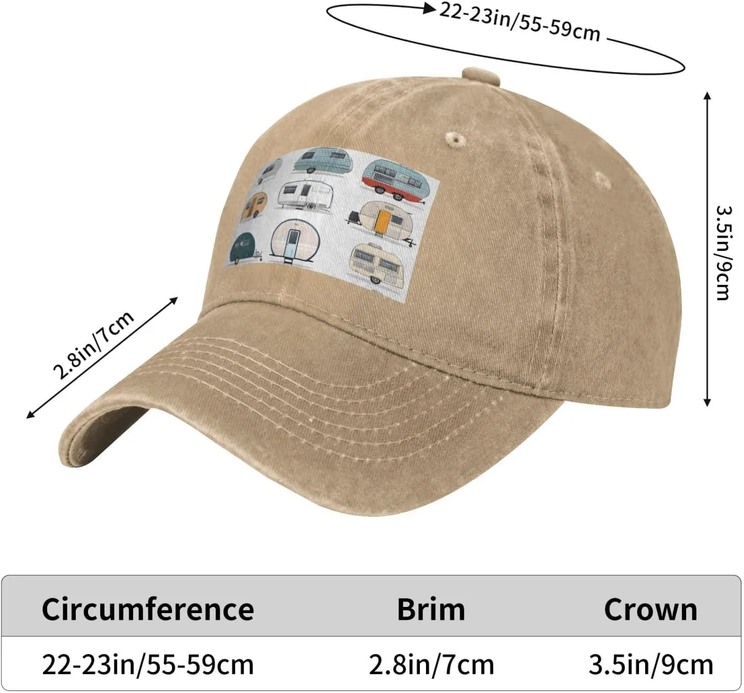 (You Make Me Happy Trailer) Vintage Washed Denim Baseball Cap for Women Men Adjustable Cotton Distressed Dad Hat