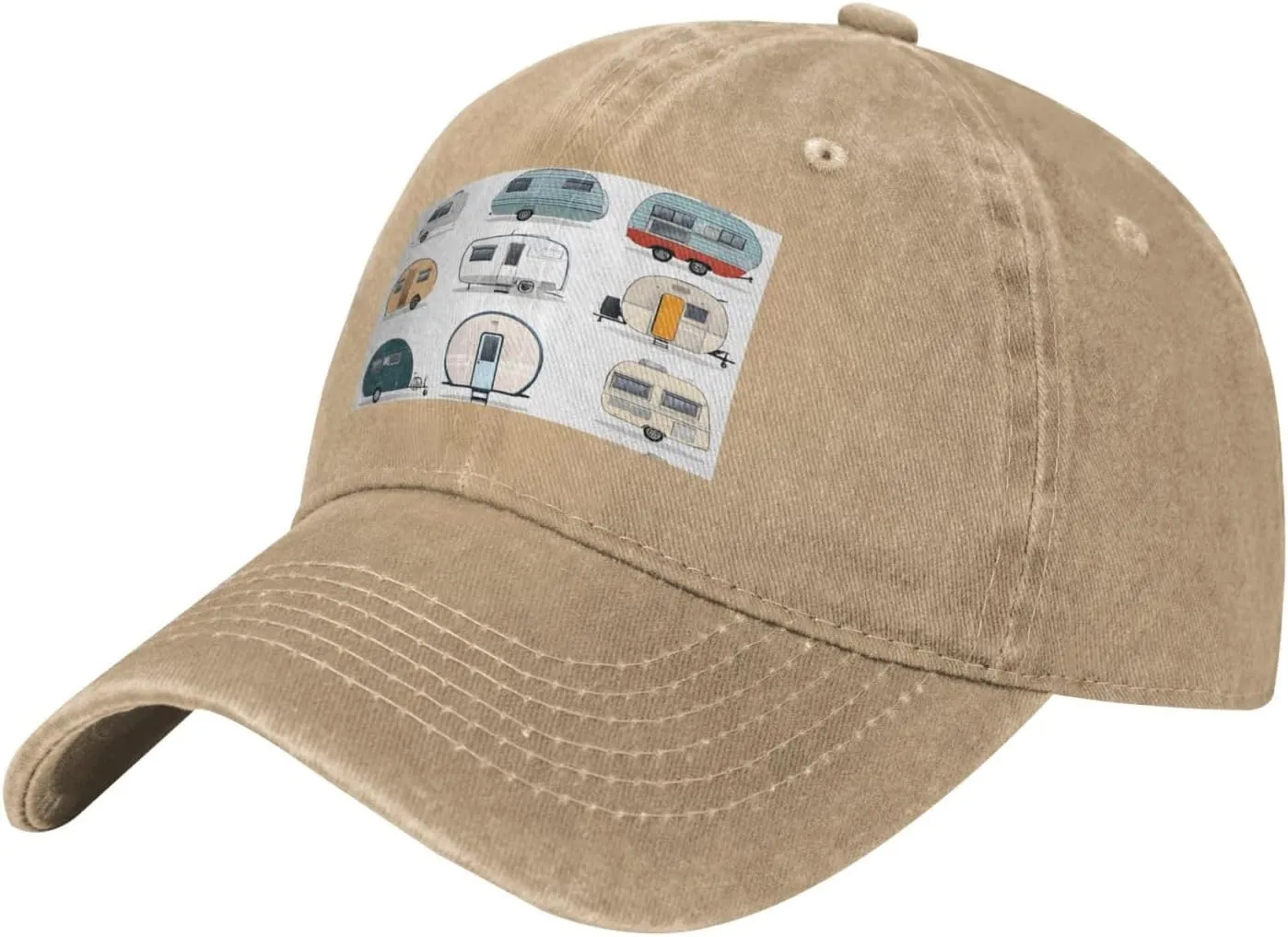 (You Make Me Happy Trailer) Vintage Washed Denim Baseball Cap for Women Men Adjustable Cotton Distressed Dad Hat