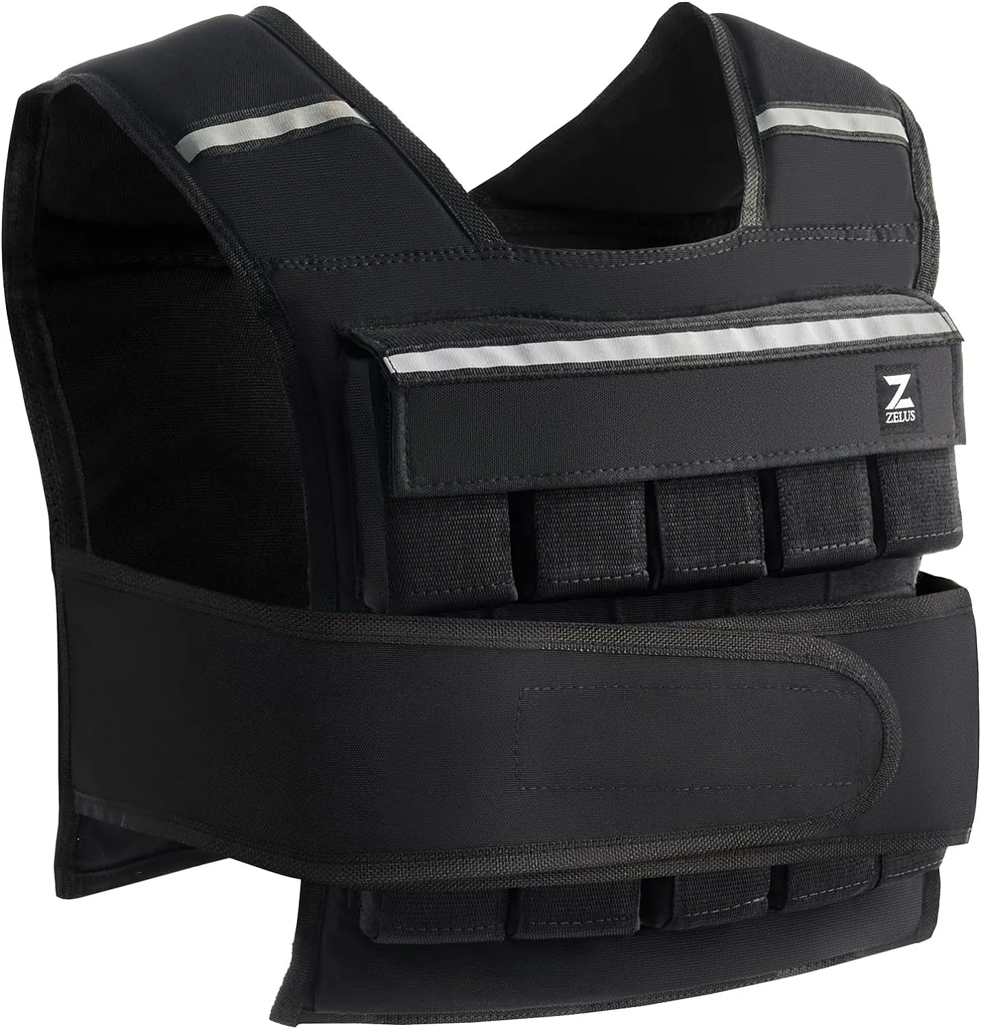 ZELUS 45lb Weighted Vest with Iron Weights for Exercise, Adjustable Weight Vest for Men, Workout Vest for Home Workouts Cardio Strength Training Weight Loss