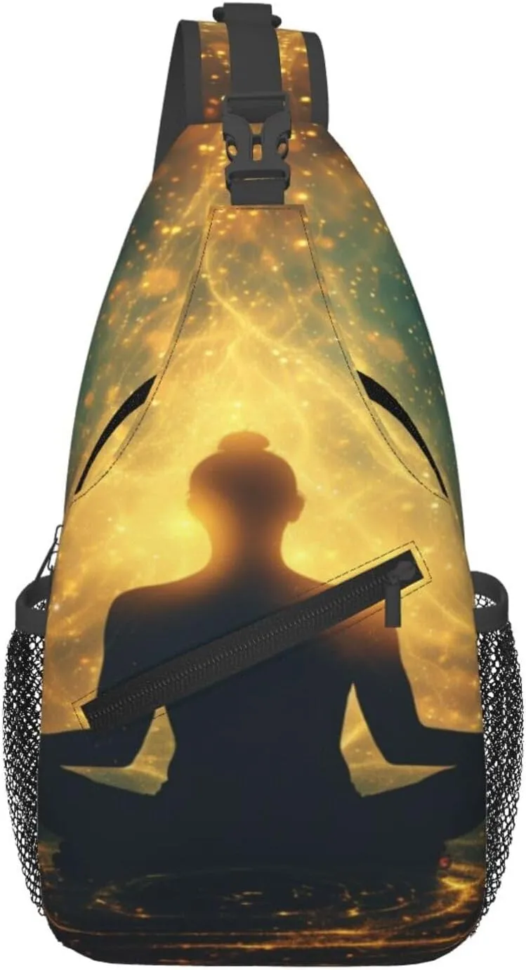 Zen Spiritual Awakening Meditation Yoga Room Sling Bag For Men Crossbody Backpack,Women Shoulder Bag For Travel Sport